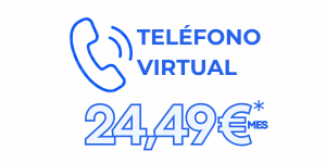 TELEFONO VIRTUAL (1) Número virtual 928 con identificación local y desvío a hasta 5 teléfonos. Llamadas no incluidas.